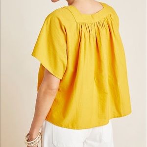 Frye x Anthropologie Yellow Blouse